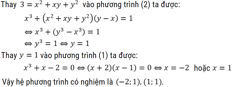 bài toán giải hệ phương trình lớp 9